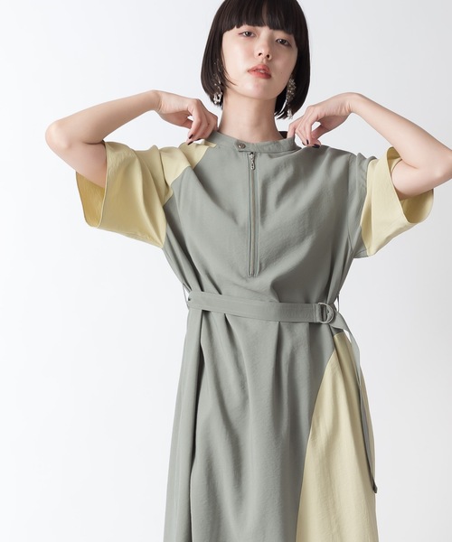 La SRIC（ラスリック）の「La SRIC / カラーパネルOP（ワンピース・レディース・オリーブ/ブラック・38）」の19枚目の写真