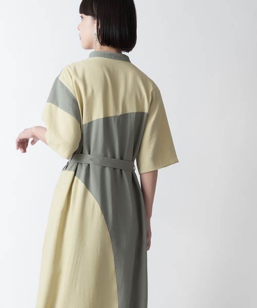 La SRIC（ラスリック）の「La SRIC / カラーパネルOP（ワンピース・レディース・オリーブ/ブラック・38）」の20枚目の写真