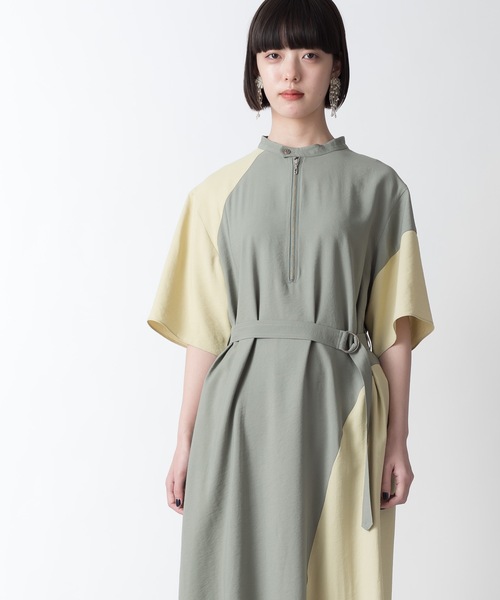 La SRIC（ラスリック）の「La SRIC / カラーパネルOP（ワンピース・レディース・オリーブ/ブラック・38）」の21枚目の写真