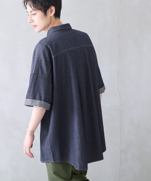 osharewalker（オシャレウォーカー）の「【廃盤】『コットンデニムオーバーシャツ』（シャツ/ブラウス・レディース・インディゴブルー/ブルー・FREE）」の10枚目の写真