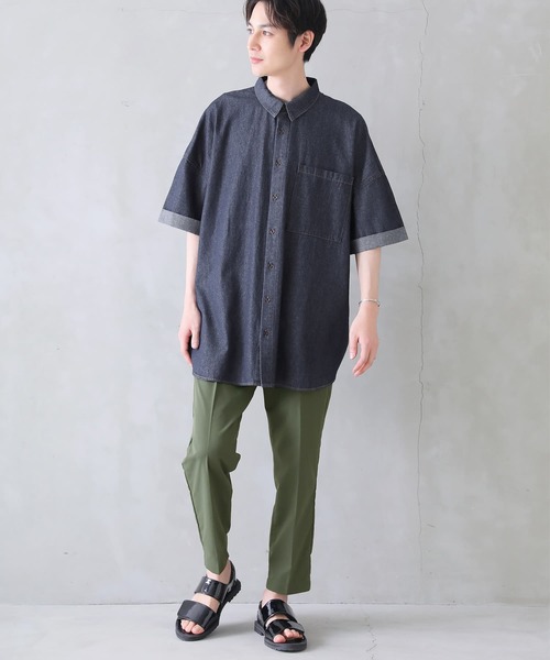 osharewalker（オシャレウォーカー）の「【廃盤】『コットンデニムオーバーシャツ』（シャツ/ブラウス・レディース・インディゴブルー/ブルー・FREE）」の12枚目の写真