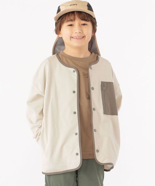 SHIPS(シップス)の「SHIPS KIDS:<UVカット・撥水・吸水速乾>サンシェード付き ジェット キャップ(キャップ・キッズ・ベージュ/ネイビー・LARGE/MEDIUM)」の3枚目の写真