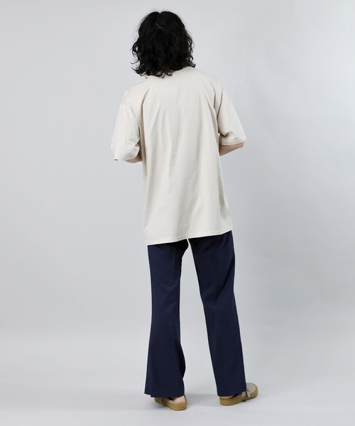 Iroquois（イロコイ）の「IROQUOIS イロコイ / STUFFING JERSEY STITCH H/S ジャージーステッチビッグシルエットレイヤードカットソー / 178102（Tシャツ/カットソー・メンズ・ブラック/ベージュ・2/1/3）」の7枚目の写真