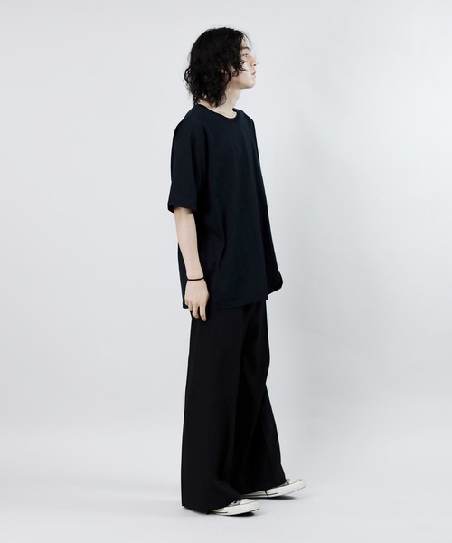 Iroquois（イロコイ）の「IROQUOIS イロコイ / STUFFING JERSEY STITCH H/S ジャージーステッチビッグシルエットレイヤードカットソー / 178102（Tシャツ/カットソー・メンズ・ブラック/ベージュ・2/1/3）」の12枚目の写真