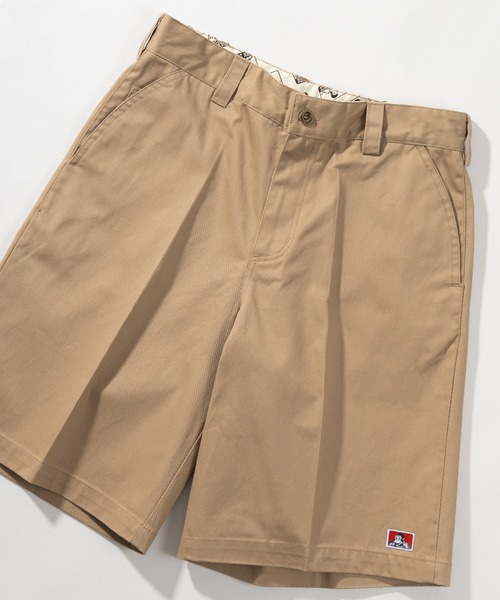 BEN DAVIS（ベンデイビス）の「【BEN DAVIS/ベンデイビス】 ワイドシルエット コットンツイルショーツ/チノショートパンツ/スケーターパンツ（チノパンツ・メンズ・ブラック/ダークグリーン/ベージュ/レッド/ブルー/エメラルド・S/M/L/XL）」の3枚目の写真