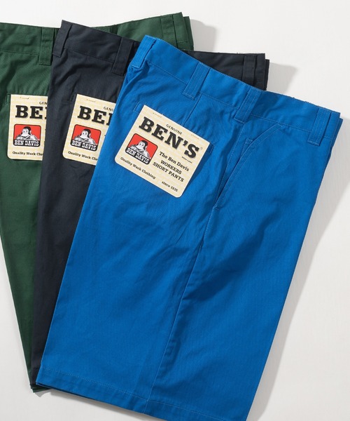 BEN DAVIS（ベンデイビス）の「【BEN DAVIS/ベンデイビス】 ワイドシルエット コットンツイルショーツ/チノショートパンツ/スケーターパンツ（チノパンツ・メンズ・ブラック/ダークグリーン/ベージュ/レッド/ブルー/エメラルド・S/M/L/XL）」の5枚目の写真
