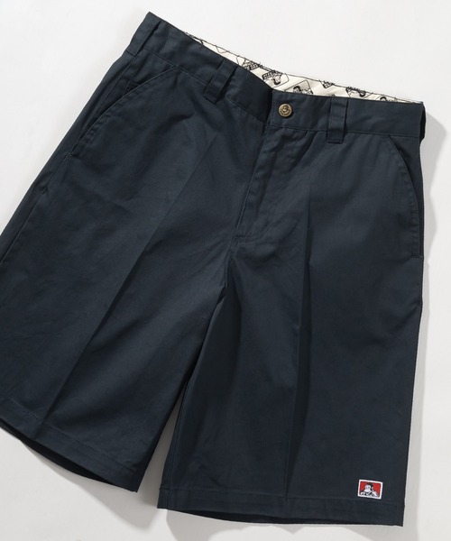 BEN DAVIS（ベンデイビス）の「【BEN DAVIS/ベンデイビス】 ワイドシルエット コットンツイルショーツ/チノショートパンツ/スケーターパンツ（チノパンツ・メンズ・ブラック/ダークグリーン/ベージュ/レッド/ブルー/エメラルド・S/M/L/XL）」の2枚目の写真