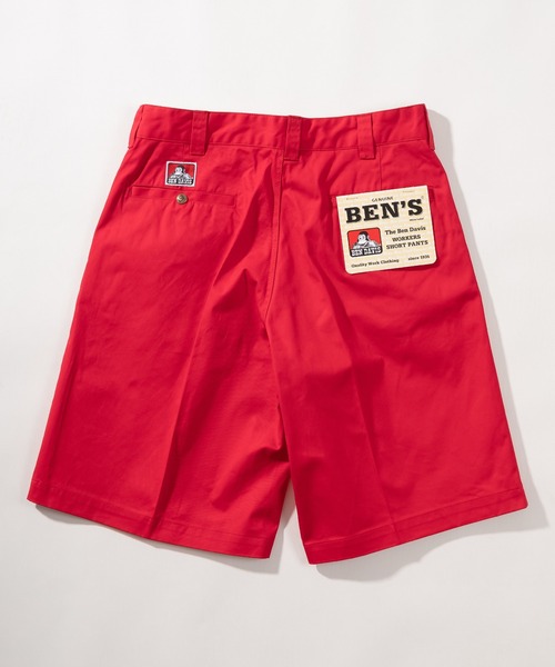 BEN DAVIS（ベンデイビス）の「【BEN DAVIS/ベンデイビス】 ワイドシルエット コットンツイルショーツ/チノショートパンツ/スケーターパンツ（チノパンツ・メンズ・ブラック/ダークグリーン/ベージュ/レッド/ブルー/エメラルド・S/M/L/XL）」の8枚目の写真