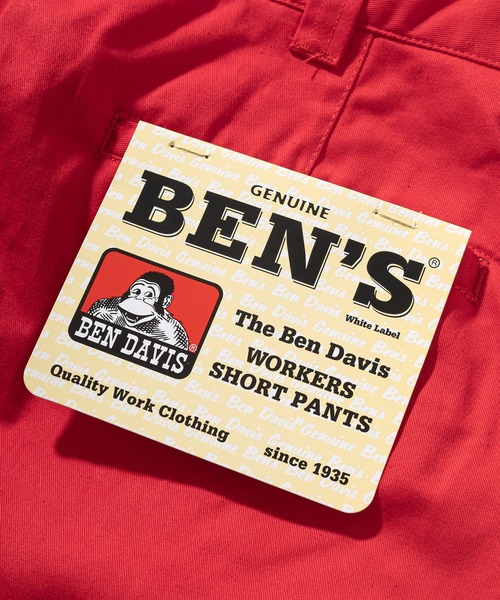 BEN DAVIS（ベンデイビス）の「【BEN DAVIS/ベンデイビス】 ワイドシルエット コットンツイルショーツ/チノショートパンツ/スケーターパンツ（チノパンツ・メンズ・ブラック/ダークグリーン/ベージュ/レッド/ブルー/エメラルド・S/M/L/XL）」の13枚目の写真