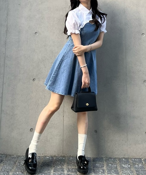 baby Dior デニムワンピースとTシャツセット GIZ22S027-a01.jpg
