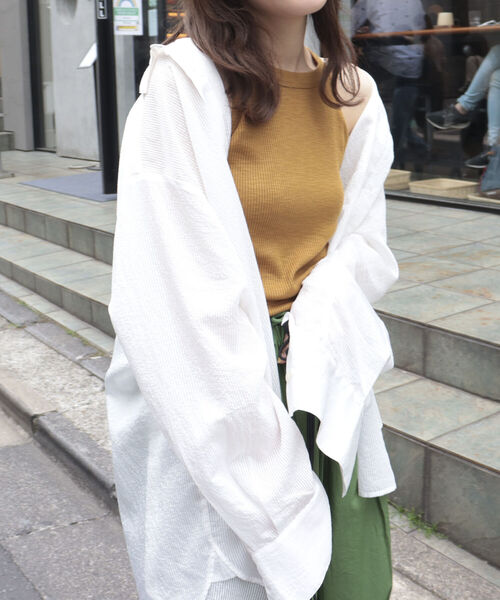 fredy repit（フレディレピ）の「【WEB限定】シアーストライプ オーバーシャツ（シャツ/ブラウス・レディース・ホワイト系その他/ブルー系その他/パープル系その他/イエロー系その他・38）」の18枚目の写真