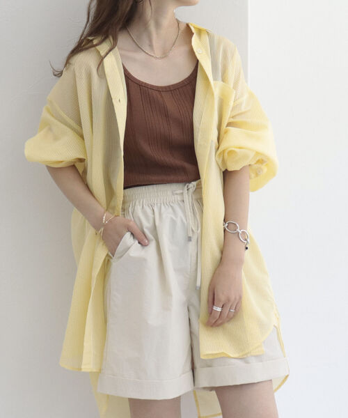 fredy repit（フレディレピ）の「【WEB限定】シアーストライプ オーバーシャツ（シャツ/ブラウス・レディース・ホワイト系その他/ブルー系その他/パープル系その他/イエロー系その他・38）」の20枚目の写真