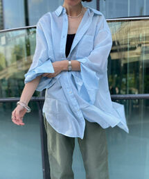 fredy repit | 【WEB限定】シアーストライプ オーバーシャツ(シャツ/ブラウス)