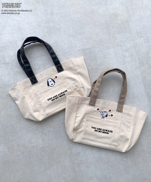 OLIVE des OLIVE(オリーブデオリーブ)の「PEANUTSミニトートBAG(トートバッグ・レディース・オフホワイト/アイボリー・FREE)」の3枚目の写真