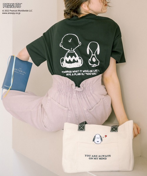 OLIVE des OLIVE(オリーブデオリーブ)の「PEANUTSミニトートBAG(トートバッグ・レディース・オフホワイト/アイボリー・FREE)」の5枚目の写真