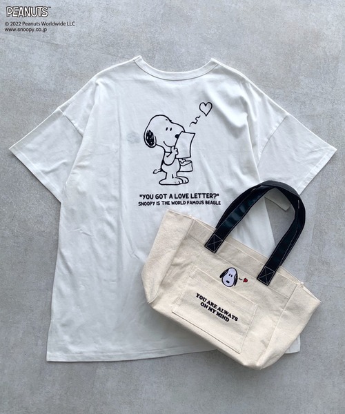 OLIVE des OLIVE(オリーブデオリーブ)の「PEANUTSミニトートBAG(トートバッグ・レディース・オフホワイト/アイボリー・FREE)」の6枚目の写真