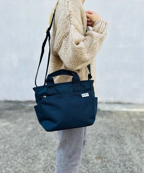 anello(アネロ)の「廃盤 anello GRANDE / SPS 2WAY トートバッグ / GU-H2315(ショルダーバッグ・レディース・ライトグレー/ネイビー/マスタード/ベージュ/グレー/ブラック/ブルー系その他/ピンク・ONESIZE)」の6枚目の写真