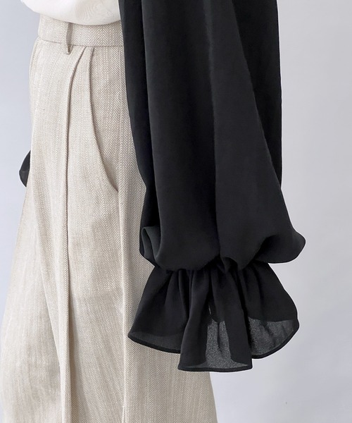 chuclla(チュクラ)の「フリルシフォン アームカバー cha22s013(アームカバー・レディース・ブラック・FREE)」の19枚目の写真