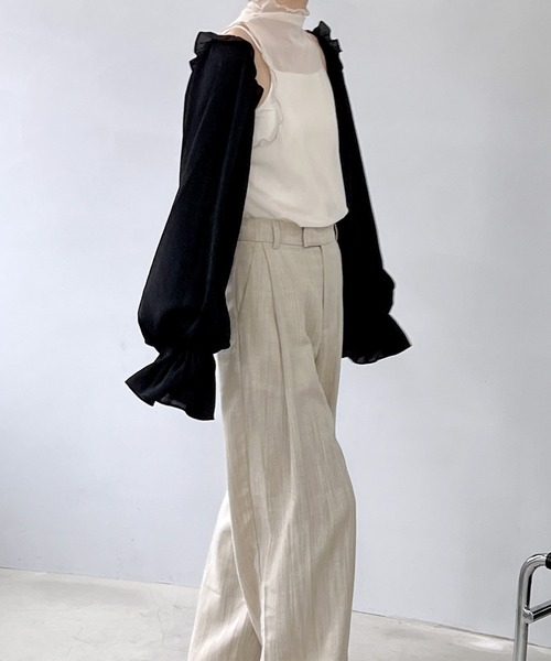 chuclla(チュクラ)の「フリルシフォン アームカバー cha22s013(アームカバー・レディース・ブラック・FREE)」の5枚目の写真