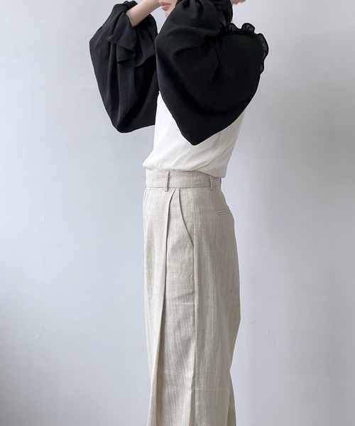 chuclla(チュクラ)の「フリルシフォン アームカバー cha22s013(アームカバー・レディース・ブラック・FREE)」の10枚目の写真