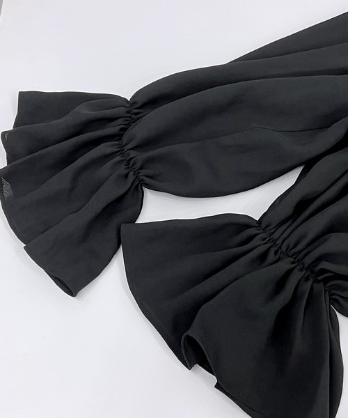 chuclla(チュクラ)の「フリルシフォン アームカバー cha22s013(アームカバー・レディース・ブラック・FREE)」の16枚目の写真