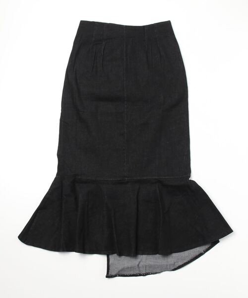 Figments（フィグメンツ）の「アシンメトリーマーメイドデニムスカート（デニムスカート・レディース・スカイブルー/ブラック・FREE）」の10枚目の写真