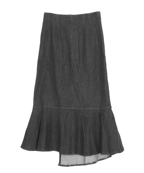 Figments（フィグメンツ）の「アシンメトリーマーメイドデニムスカート（デニムスカート・レディース・スカイブルー/ブラック・FREE）」の5枚目の写真