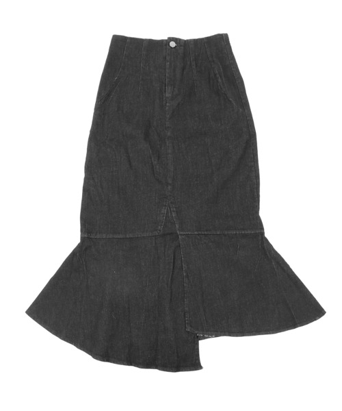 Figments（フィグメンツ）の「アシンメトリーマーメイドデニムスカート（デニムスカート・レディース・スカイブルー/ブラック・FREE）」の6枚目の写真