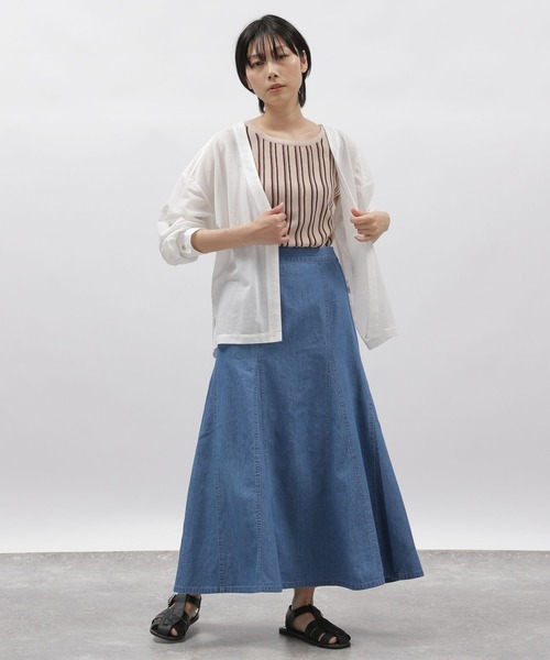 LAKOLE(ラコレ)の「ライトデニムセミマーメイドスカート / 296437(デニムスカート・レディース・インディゴブルー/サックスブルー・SMALL/MEDIUM)」の14枚目の写真