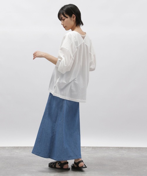 LAKOLE(ラコレ)の「ライトデニムセミマーメイドスカート / 296437(デニムスカート・レディース・インディゴブルー/サックスブルー・SMALL/MEDIUM)」の16枚目の写真