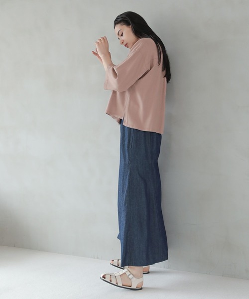 LAKOLE(ラコレ)の「ライトデニムセミマーメイドスカート / 296437(デニムスカート・レディース・インディゴブルー/サックスブルー・SMALL/MEDIUM)」の11枚目の写真