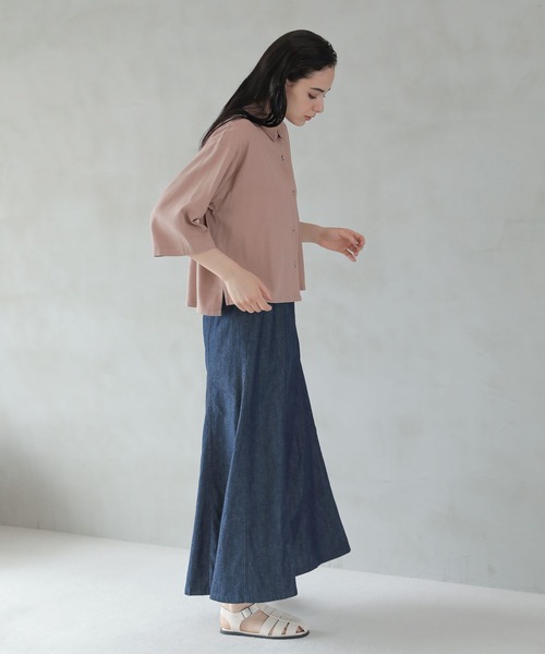 LAKOLE(ラコレ)の「ライトデニムセミマーメイドスカート / 296437(デニムスカート・レディース・インディゴブルー/サックスブルー・SMALL/MEDIUM)」の12枚目の写真