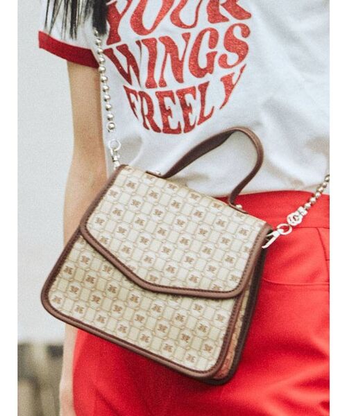 jouetie（ジュエティ）の「モノグラムBAG【2WAY/ショルダー/クロスボディ】（ハンドバッグ・レディース・ブラウン/ピンク/ブルー・FREE）」の6枚目の写真