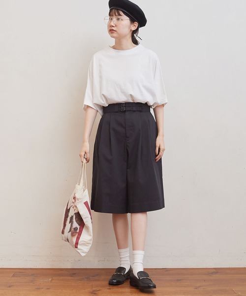 fig Ｌondon（フィグロンドン）の「Christopher culottes（チノパンツ・レディース・チャコールグレー/アイボリー・FREE）」の21枚目の写真