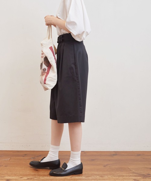fig Ｌondon（フィグロンドン）の「Christopher culottes（チノパンツ・レディース・チャコールグレー/アイボリー・FREE）」の16枚目の写真