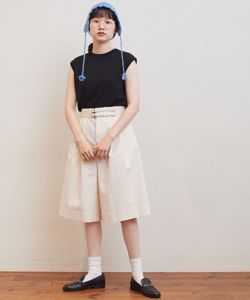 fig Ｌondon（フィグロンドン）の「Christopher culottes（チノパンツ・レディース・チャコールグレー/アイボリー・FREE）」の13枚目の写真
