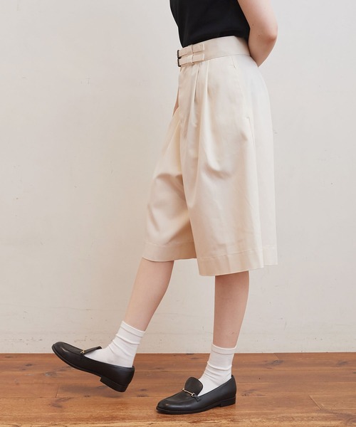 fig Ｌondon（フィグロンドン）の「Christopher culottes（チノパンツ・レディース・チャコールグレー/アイボリー・FREE）」の7枚目の写真