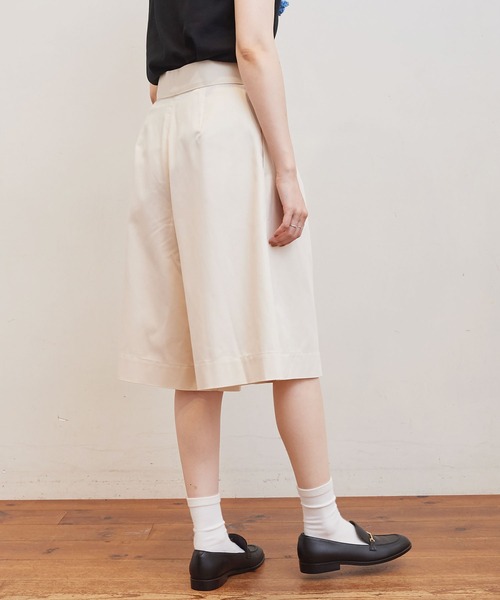 fig Ｌondon（フィグロンドン）の「Christopher culottes（チノパンツ・レディース・チャコールグレー/アイボリー・FREE）」の8枚目の写真