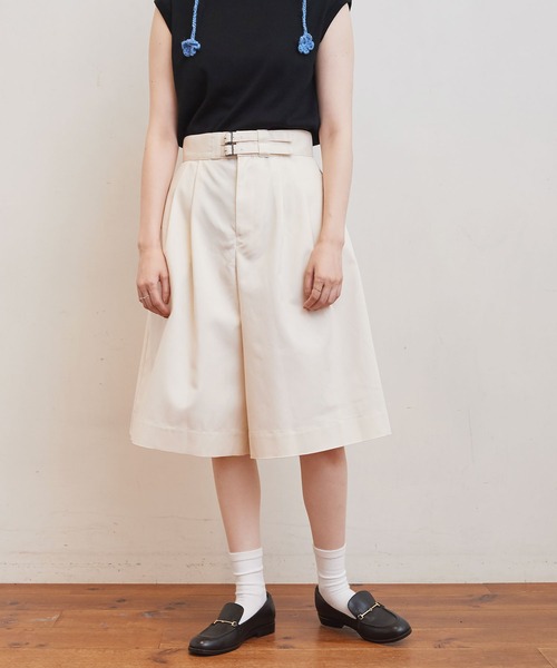 fig Ｌondon（フィグロンドン）の「Christopher culottes（チノパンツ・レディース・チャコールグレー/アイボリー・FREE）」の19枚目の写真