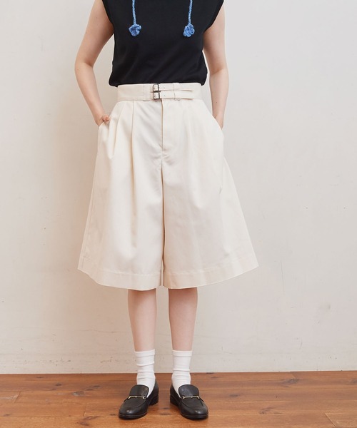 fig Ｌondon（フィグロンドン）の「Christopher culottes（チノパンツ・レディース・チャコールグレー/アイボリー・FREE）」の18枚目の写真