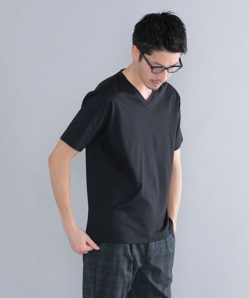 SHIPS(シップス)の「SHIPS: ALBINI Vネック 無地 Tシャツ(Tシャツ/カットソー・メンズ・ホワイト/ブラック/ネイビー/ダークグレー・SMALL/MEDIUM/LARGE/X-LARGE)」の18枚目の写真