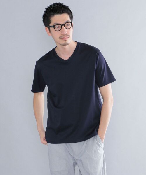 SHIPS(シップス)の「SHIPS: ALBINI Vネック 無地 Tシャツ(Tシャツ/カットソー・メンズ・ホワイト/ブラック/ネイビー/ダークグレー・SMALL/MEDIUM/LARGE/X-LARGE)」の19枚目の写真