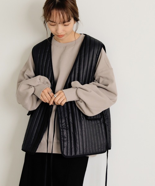 ベルトデザインキルトベスト（ベスト）｜select MOCA（セレクトモカ