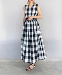 PICCIN | 前後2wayチェックマキシワンピース(ワンピース)