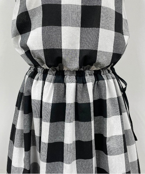 PICCIN（ピッチン）の「前後2wayチェックマキシワンピース（ワンピース・レディース・ブラック/ネイビー・M）」の10枚目の写真