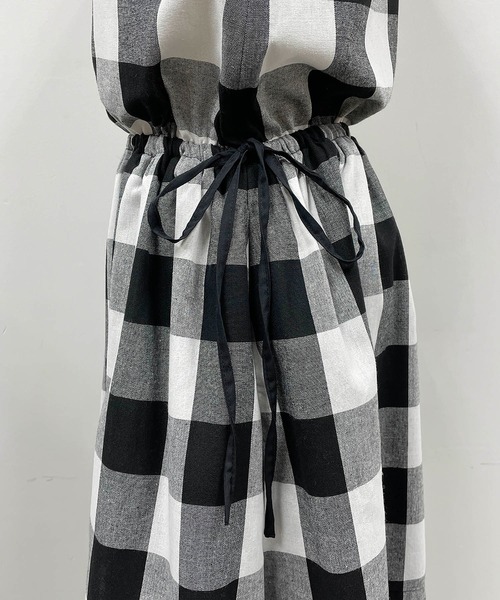PICCIN（ピッチン）の「前後2wayチェックマキシワンピース（ワンピース・レディース・ブラック/ネイビー・M）」の11枚目の写真