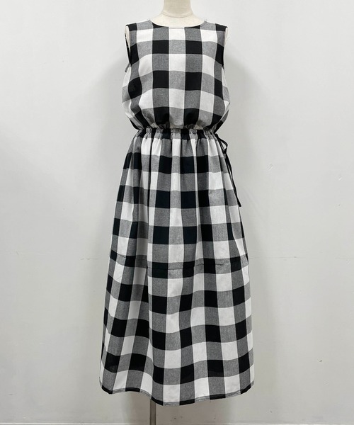 PICCIN（ピッチン）の「前後2wayチェックマキシワンピース（ワンピース・レディース・ブラック/ネイビー・M）」の18枚目の写真