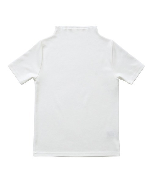 Re:EDIT(リエディ)の「フライスハイネック5分袖シアートップス(Tシャツ/カットソー・レディース・ホワイト/ブラック/ピンク/オレンジ/ブルー・FREE)」の18枚目の写真