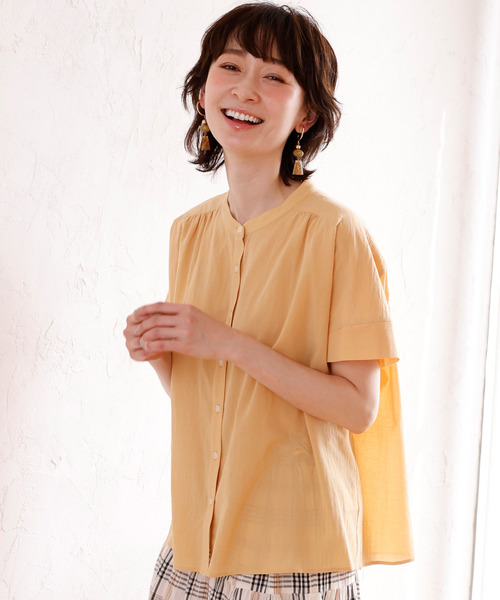 DECOY SINCE 1981（デコイシンスイチキュウハチイチ）の「オーガニックコットンブラウス（シャツ/ブラウス・レディース・ネイビー/オレンジ/ブラック/イエロー・13号/9号/11号）」の5枚目の写真