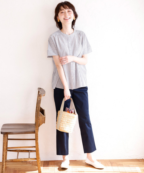 DECOY SINCE 1981（デコイシンスイチキュウハチイチ）の「オーガニックコットンブラウス（シャツ/ブラウス・レディース・ネイビー/オレンジ/ブラック/イエロー・13号/9号/11号）」の6枚目の写真